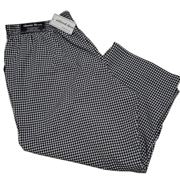 NWT Alfred Dunner Womens Classic Fit Capri Size 14 Black and White with Pockets - Picture 8 of 8